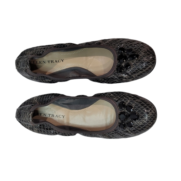 Ellen Tracy Carla Jeweled Ballerina Flata Size 8 - Picture 1 of 9
